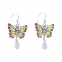 20460-PENDIENTES MARIPOSAS ESTILO ART NOUVEAU.