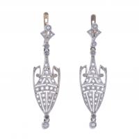 181-"NOUCENTISTA" LONG EARRINGS WITH DIAMONDS.