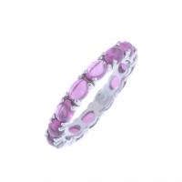 9-POMELLATO STYLE WEDDING RING WITH AMETHYSTS.