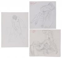 912-RICARD OPISSO (1880-1966). THREE SEXUAL DRAWINGS.