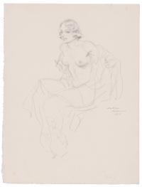 901-ANTONI RIBA BRACONS (1886-1954).  "WOMAN UNDRESSING", 1933.