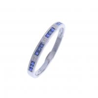 25-ETERNITY RING WITH SAPPHIRES AND DIAMONDS.