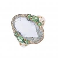 60-RING WITH GREEN AMETHYST.