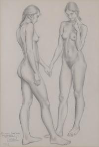 813-JOSEP SALVADO JASSANS "FEMALE NUDES", 1990.