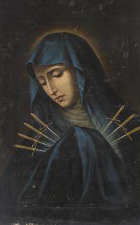 26215-19TH-20TH CENTURIES SPANISH SCHOOL. "OUR LADY OF SORROWS".