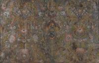 634-FRAGMENT OF PHILIP V LEATHER WALLPAPER, EARLY 18TH CENTURY, CIRCA 1720-30.