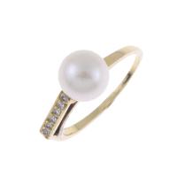 138-RING WITH PEARL AND DIAMONDS.