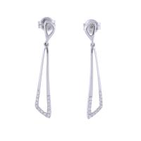 212-MINIMAL DESIGN LONG EARRINGS WITH DIAMONDS