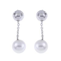 201-LONG EARRINGS WITH DIAMOND AND PEARL.