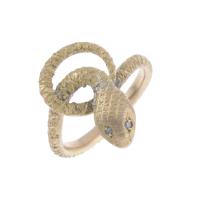 42-SNAKE RING WITH DIAMONDS.