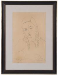 910-JAUME MERCADÉ I QUERALT (1887-1967). "GIRL WITH PLAITS", 1938.