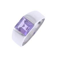 72-SIGNET RING WITH AMETHYST.