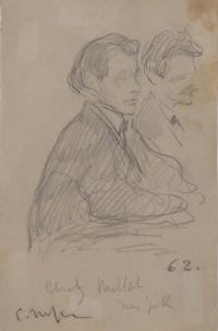 895-ELISEU MEIFRÉN ROIG (1859-1940). Boceto para figura masculina.