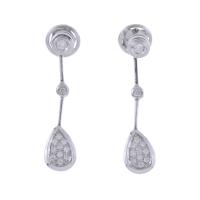 203-LONG EARRINGS WITH DIAMONDS TEARDROP