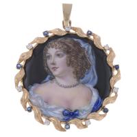 239-MEDALLION WITH ENAMEL.