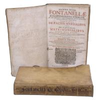 678-JOANNIS PETRI FONTANELLÆ, JURISCONSULTI EX OPPIDO OLOTI CATHALANI, AC IN CIVITATE BARCINONENSI APUD SUPREMA. TOMO I Y II. EDICIÓN DE 1685