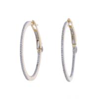 218-DIAMONDS HOOP EARRINGS.