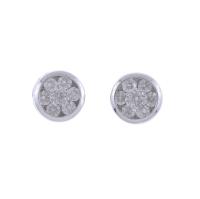 165-PENDIENTES ROSETONES DE DIAMANTES.