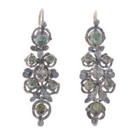 224-ELIZABETHAN RHINESTONES EARRINGS.