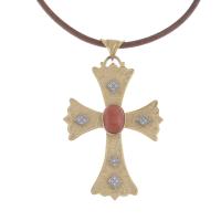 224-ENAMEL AND CORAL LARGE CROSS.