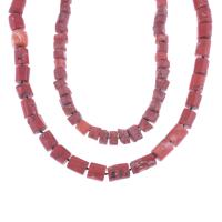 236-TWO LONG NECKLACES IN RED CORAL ROOT.