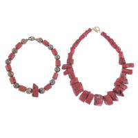 25858-TWO CORAL NECKLACES.