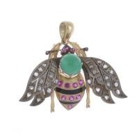 161-FLY PENDANT WITH GEMSTONES.