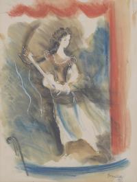 962-EMILI GRAU-SALA (1911-1975). "GIRL PLAYING THE GUITAR", 1932.