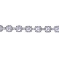226-LINKS BRACELET WITH WHITE SAPPHIRES AND DIAMONDS