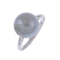 118-SOLITAIRE RING WITH TAHITI PEARL