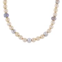 177-PEARLS NECKLACE WITH WHITE GOLD CLASP AND DIAMONDS