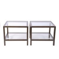 521-PAIR OF SIDE TABLES AFTER MODELS BY WILLY RIZZO (1928 - 2013), CIRCA 1970. 
