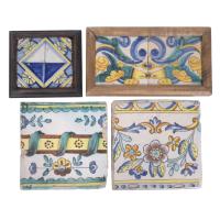 554-SET OF ASSORTED TILES, 18TH CENTURY.