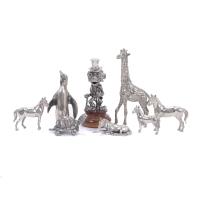 2-SET OF EIGHT MINIATURE ANIMALS IN STERLING SILVER.