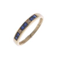 60-RING WITH DIAMONDS AND SAPPHIRES