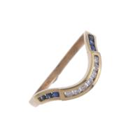 38-RING WITH DIAMONDS AND SAPPHIRES