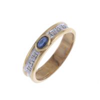 79-RING WITH SAPPHIRE AND DIAMONDS