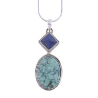 26529-PENDANT WITH TURQUOISE AND LAPIS LAZULI