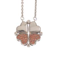 234-CLOVER-SHAPED PENDANT MOUNTED WITH PARTS OF HEARTS. 