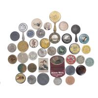 589-COLLECTION OF ADVERTISING POCKET MIRRORS. EARLY 20TH CENTURY. 
