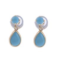 143-EARRINGS WITH TEARDROP-SHAPED TURQUOISES
