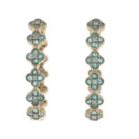 168-HOOP EARRINGS WITH EMERALDS AND BRILLIANTS