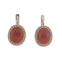 150-YELLOW GOLD AND CORAL EARRINGS