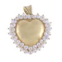 192-HEART-SHAPED PENDANT IN GOLD WITH PEARLS