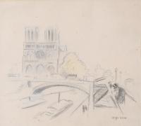 1116-RICARD OPISSO (1880-1966). "NOTRE DAME".