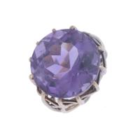 98-RING WITH LARGE AMETHYST 