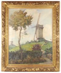 932-JEAN-MICHEL CAZIN (1869-1917)"Le Moulin des Poètes"Óleo sobre lienzo