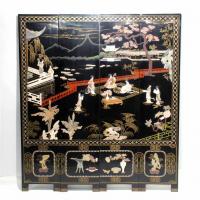 295-Each wing 40 x183. 160 x 183 in total  CHINESE FOUR LEAF SCREEN, CIRCA 1900.