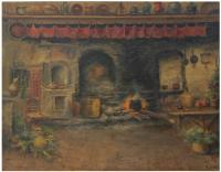 472-AURELI TOLOSA (1861-1938) Interior cocina
