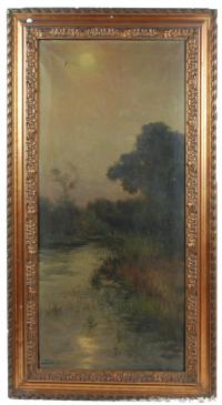 935-LLUIS GRANER (1863-1929)Paisaje fluvialÓleo sobre lienzo